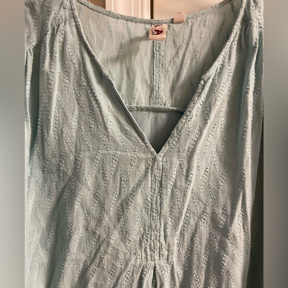 Dolan Anthropologie pop over blouson babydoll blouse cotton large - Picture 3 of 7